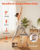 VEVOR Pilates Chair, Split-Pedal Stability Combo Chairs with Handles, Rubber Wood Frame Yoga Fitness Trainer, Exercise Reformer