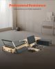 VEVOR Foldable Pilates Reformer, Wooden Pilates Workout Machine for Home Gym Studio Use, Pilates Bed with Dual Resistance- Spring & Cord